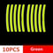 Car Wheel Hub Reflective Stripes Door Handle Safety Warning Stickers Rear Reflective Tape 22