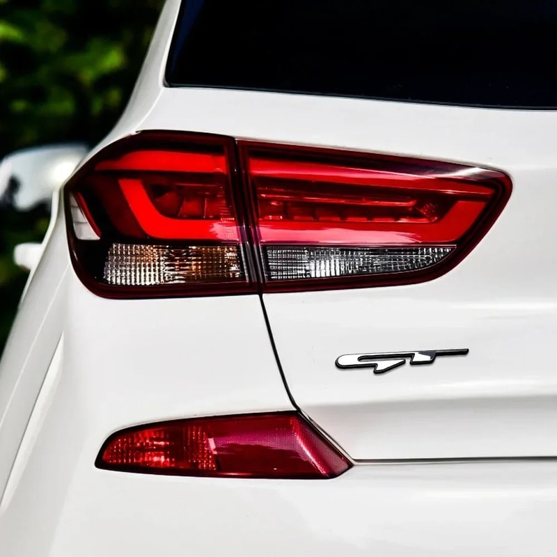3D GT Line Fender Trunk Emblem Premium Chrome Body Badge For Kia Peugeot Performance Vehicles 3