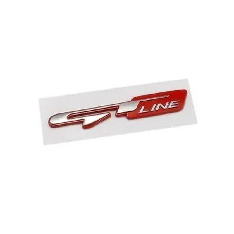 3D GT Line Fender Trunk Emblem Premium Chrome Body Badge For Kia Peugeot Performance Vehicles 8