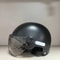 Vintage Black Motorcycle Helmet Urban Commuter EBike Cycling Gear With Integrated Goggles 0