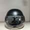 Vintage Black Motorcycle Helmet Urban Commuter EBike Cycling Gear With Integrated Goggles 2