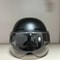 Vintage Black Motorcycle Helmet Urban Commuter EBike Cycling Gear With Integrated Goggles 5