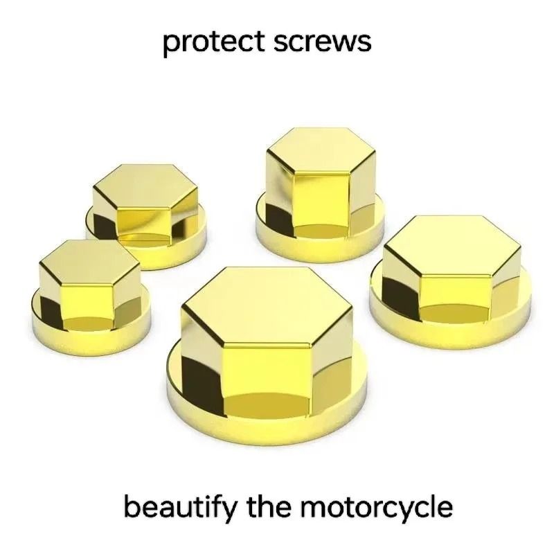 Universal Motorcycle Screw Decorative Cover RustPrevention Bolt Cap Aesthetic Enhancement 2