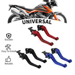 universal cnc aluminum clutch & brake lever set | performance handlebar grips for ktm, yamaha, dirt bikes & atvs