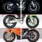 16Piece 18Inch Wheel Rim Stickers Reflective PVC Tire Decals For Motorcycle Modification 4
