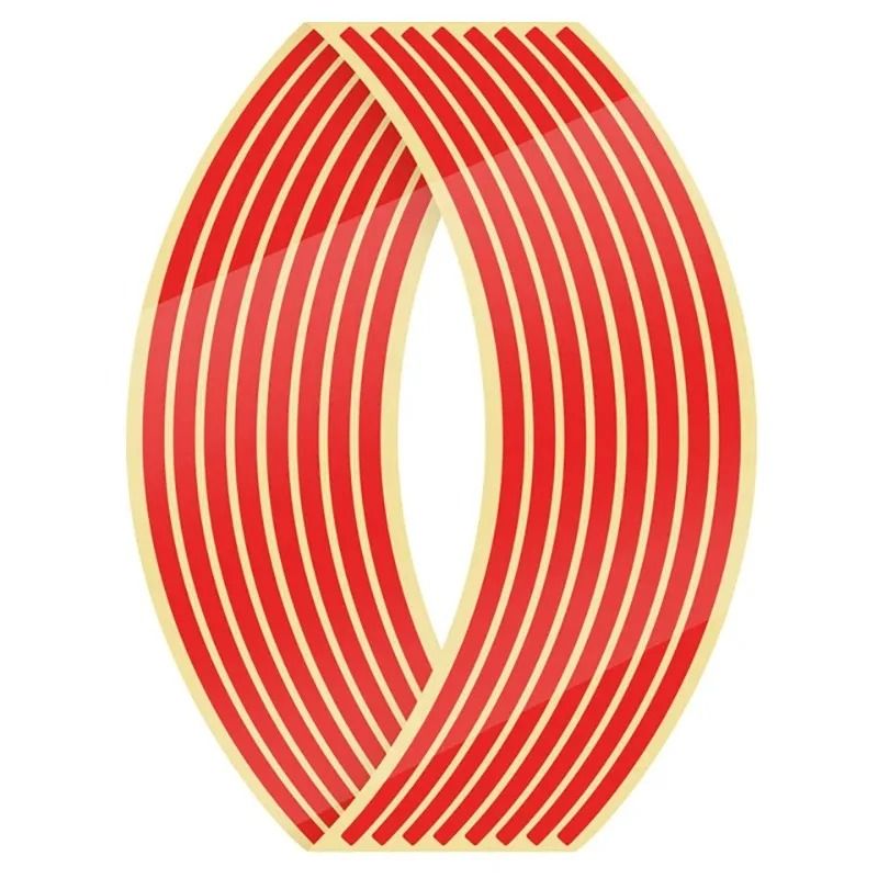 16Piece 18Inch Wheel Rim Stickers Reflective PVC Tire Decals For Motorcycle Modification 7