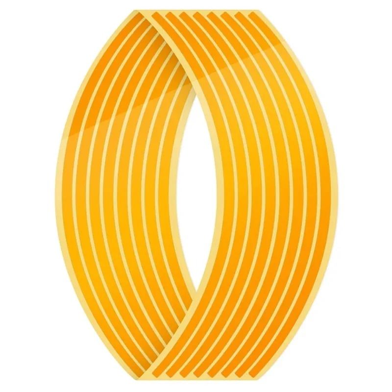 16Piece 18Inch Wheel Rim Stickers Reflective PVC Tire Decals For Motorcycle Modification 10