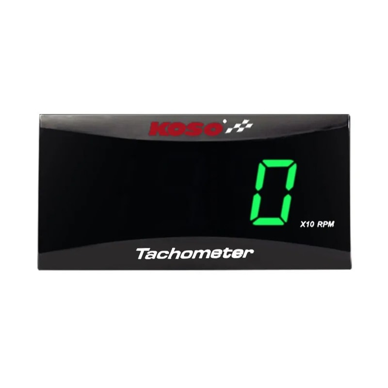 KOSO Mini RPM Meter Universal Motorcycle LCD Digital Tachometer For Yamaha Suzuki Kawasaki BMW 9