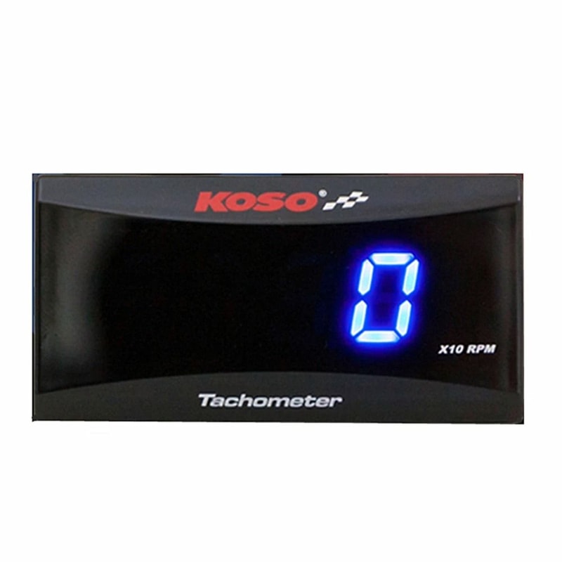 KOSO Mini RPM Meter Universal Motorcycle LCD Digital Tachometer For Yamaha Suzuki Kawasaki BMW 2