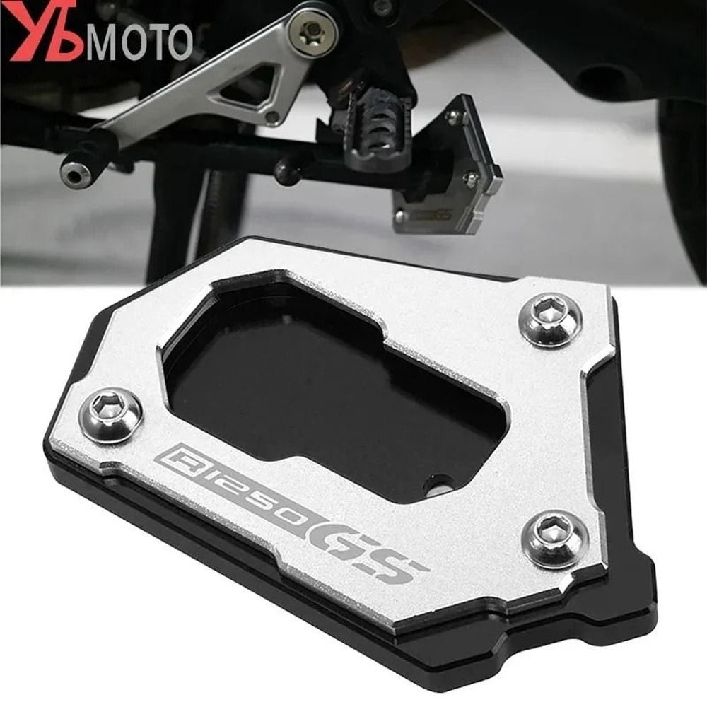 BMW R1250GS R1200GS Adventure Kickstand Extension Pad CNC Side Stand Plate For LC Rallye HP 0