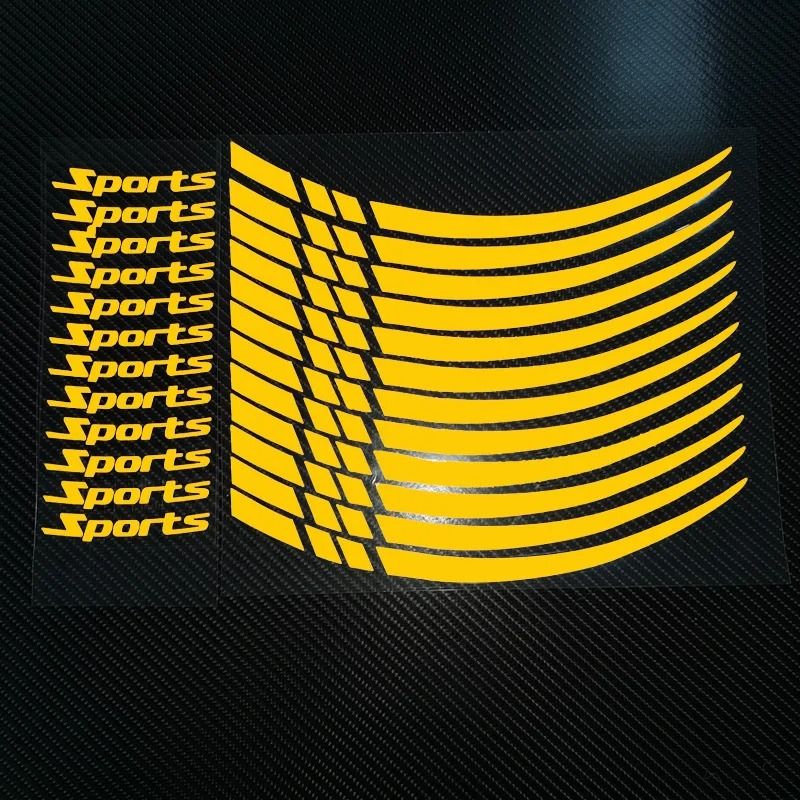 Universal Reflective Wheel Rim Stripe Decals HighVisibility Safety Tape For 18 To 21 Wheels 12