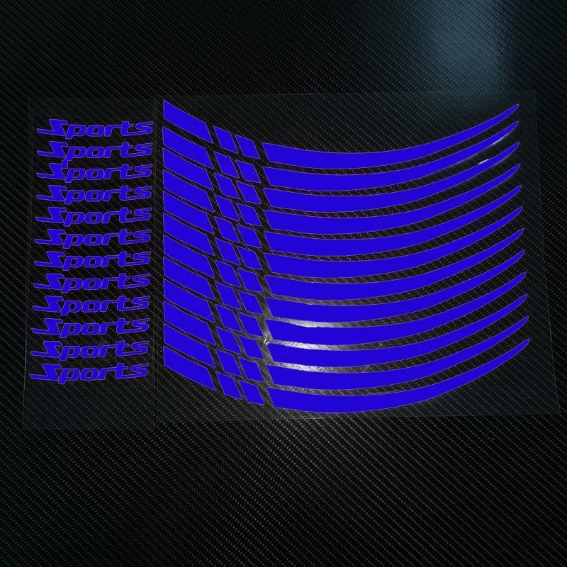 Universal Reflective Wheel Rim Stripe Decals HighVisibility Safety Tape For 18 To 21 Wheels 6