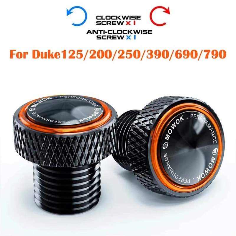KTM Duke M10x125 Rear Mirror Hole Plugs Decorative CNC Bolts For Duke 125 390 790 890 1290 Advent 7