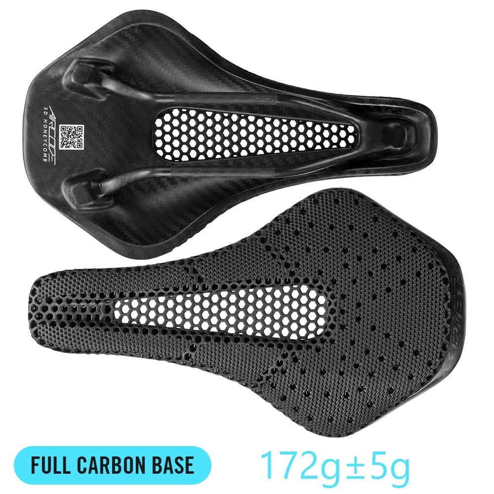 RYET 3D Printed Carbon Fiber Bike Saddle Ultralight Hollow Breathing Seat For MTB Road Gravel 11