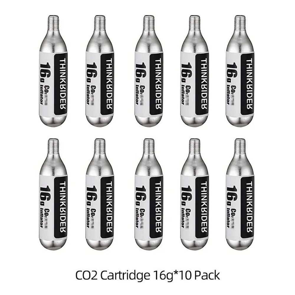 ThinkRider CO2 Bicycle Pump UltraLightweight Aluminum Inflator For Presta Schrader Valves 9