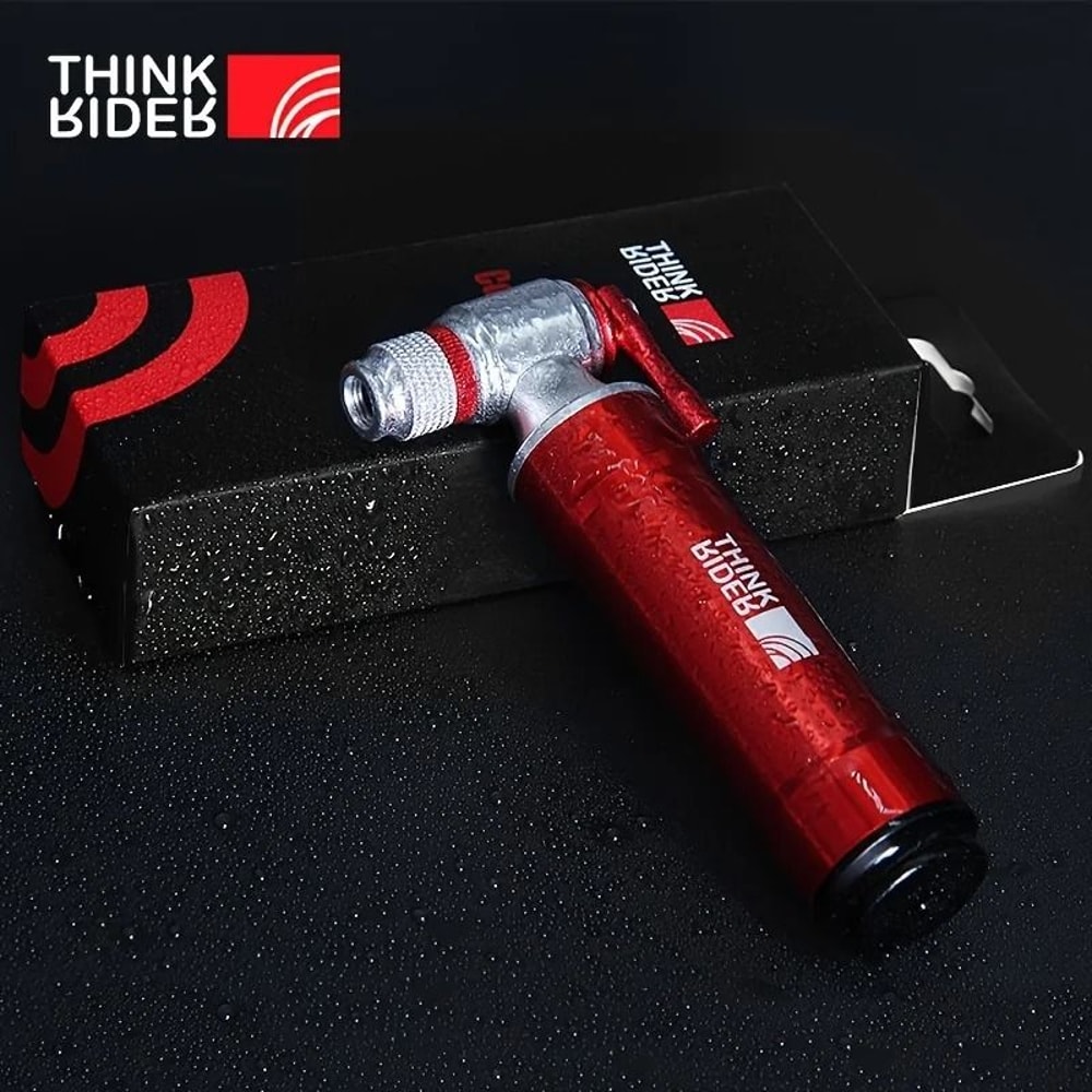 ThinkRider CO2 Bicycle Pump UltraLightweight Aluminum Inflator For Presta Schrader Valves 1