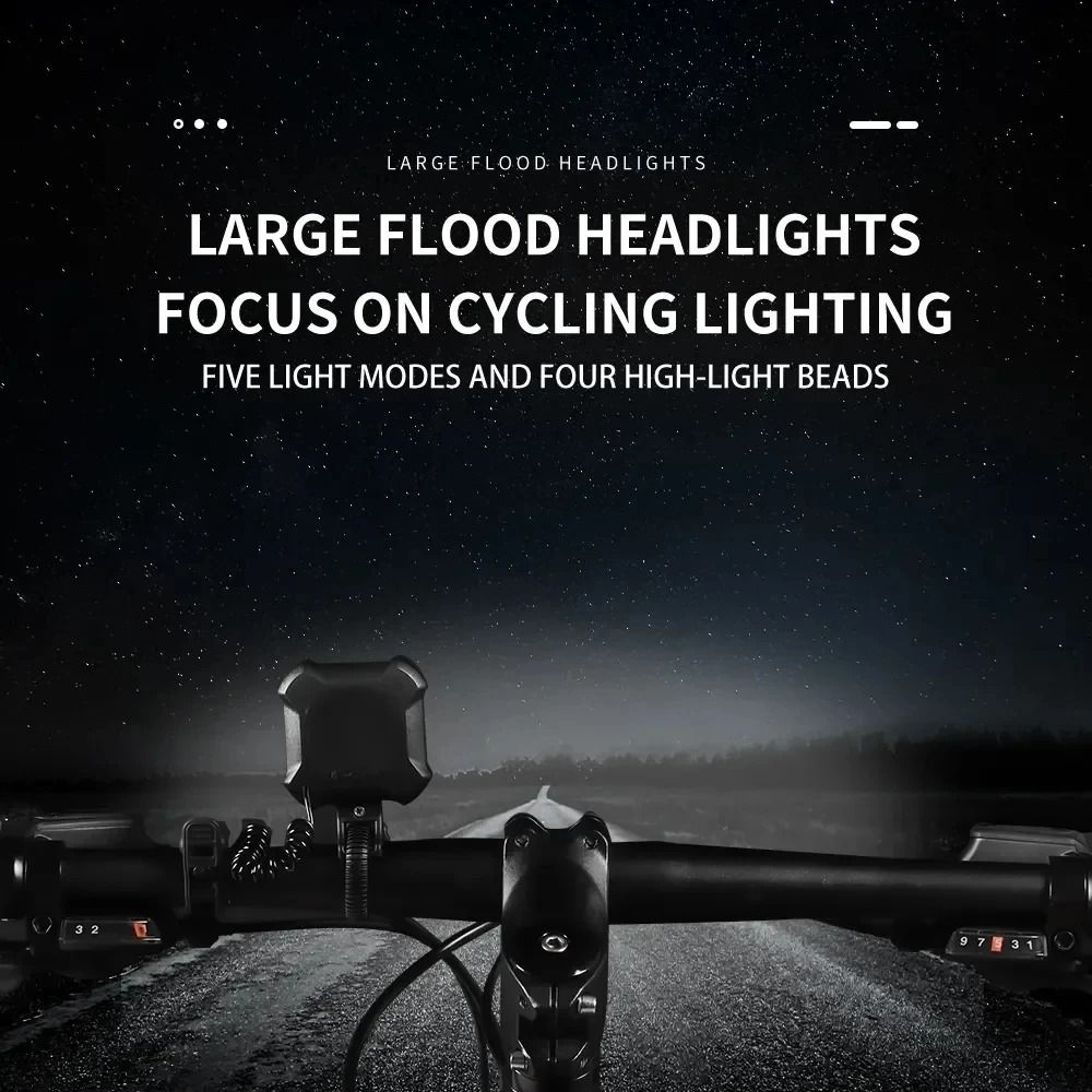 140dB HighIntensity Bicycle Horn Headlight USB Rechargeable Safety Alert Device For EBikes Scoot 2