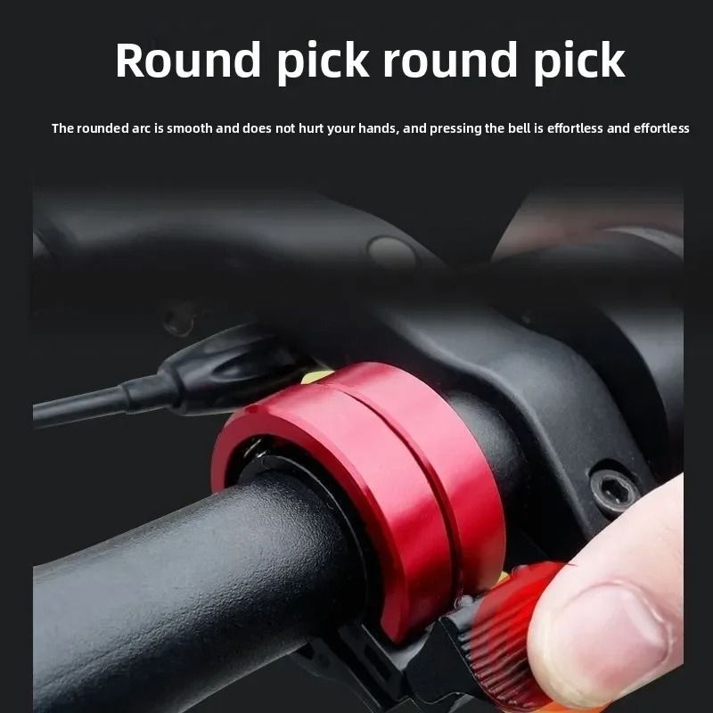 Invisible Handlebar Bicycle Bell Compact Aluminum Alloy Safety Horn For Road Mountain Bikes 4