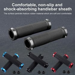 double alloy lock-on bicycle grips | non-slip rubber handlebar grips for mtb & road bikes