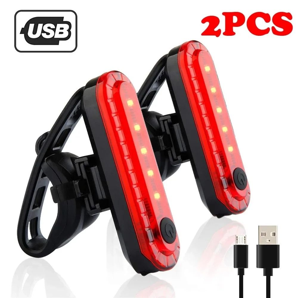 HighBrightness LED Bicycle Taillight Waterproof USB Rechargeable Red Warning Light For Night Ridin 0