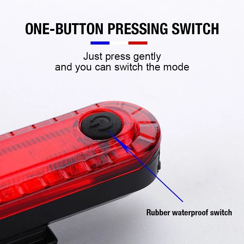 HighBrightness LED Bicycle Taillight Waterproof USB Rechargeable Red Warning Light For Night Ridin 1