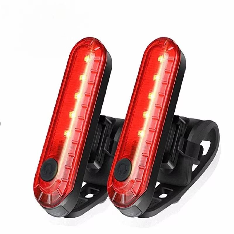 HighBrightness LED Bicycle Taillight Waterproof USB Rechargeable Red Warning Light For Night Ridin 6