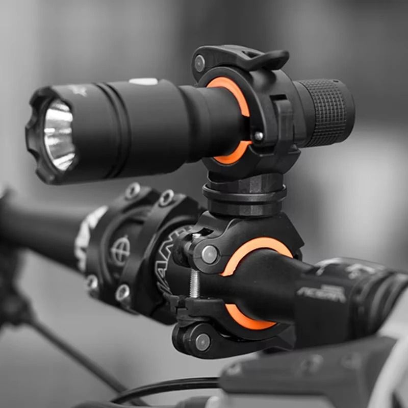 Universal Handlebar Flashlight Mount HeavyDuty Bicycle Motorcycle Headlight Holder Fixing Bracket 1