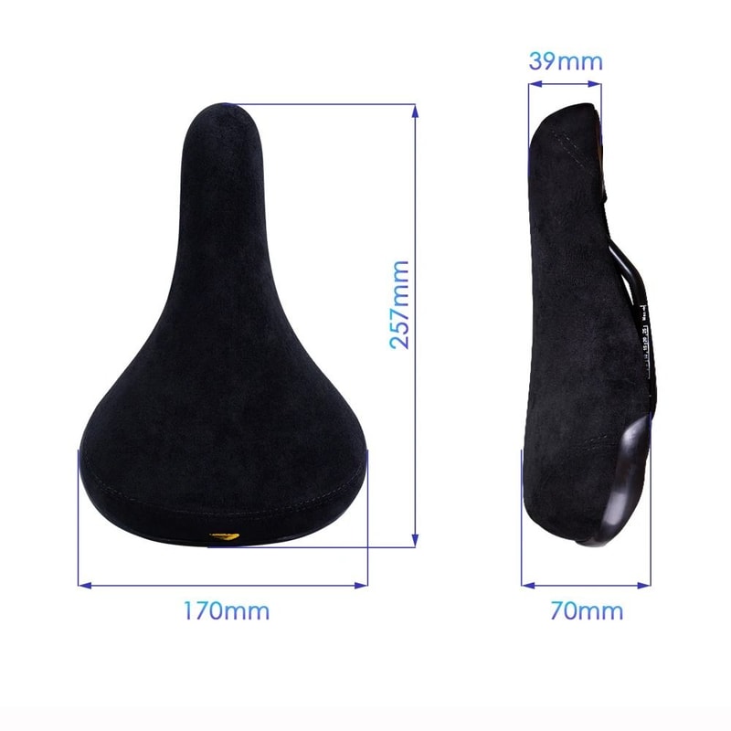 Funsea Professional Wheelie Bicycle Saddle Black Flannelette Embroidery Seat With 8mm HighStrength 3