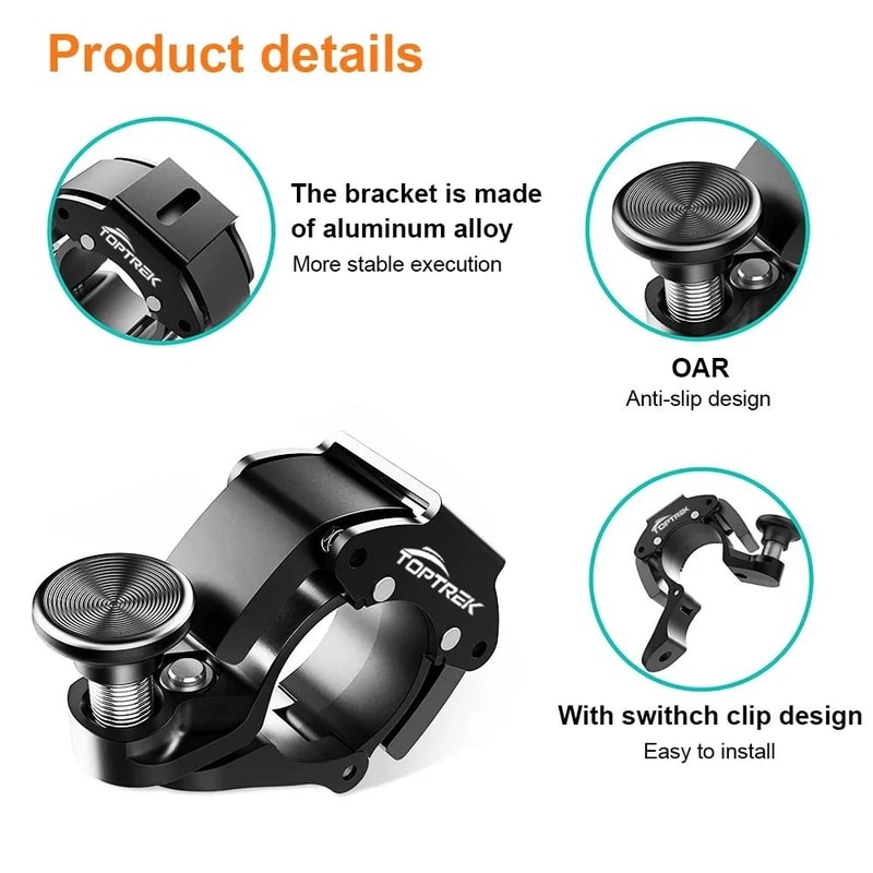 Toptrek Stainless Steel Bicycle Bell HighResonance MTB Handlebar Horn For Safety 222mm228mm 2