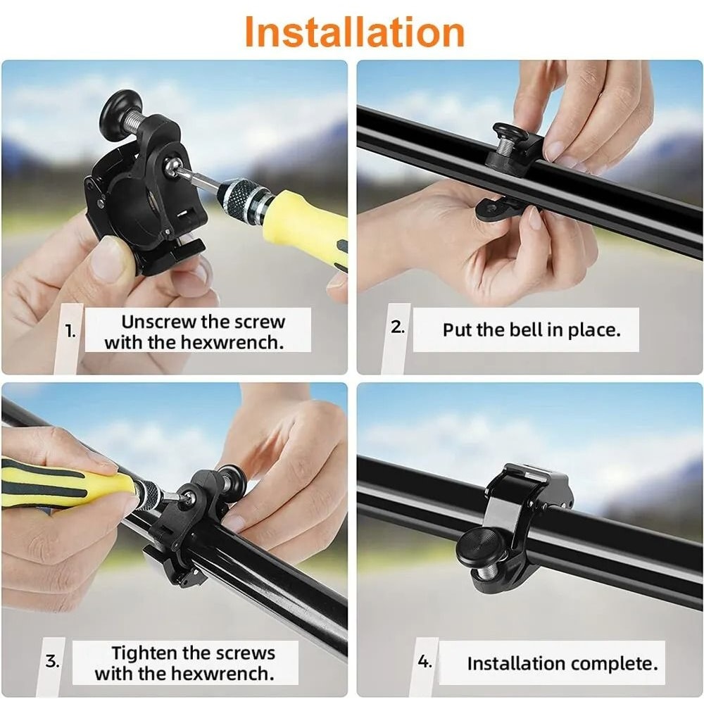 Toptrek Stainless Steel Bicycle Bell HighResonance MTB Handlebar Horn For Safety 222mm228mm 5