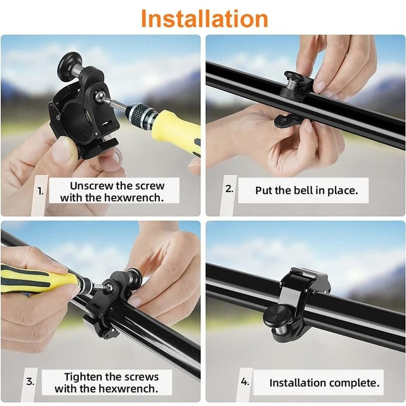 Toptrek Stainless Steel Bicycle Bell HighResonance MTB Handlebar Horn For Safety 222mm228mm 5