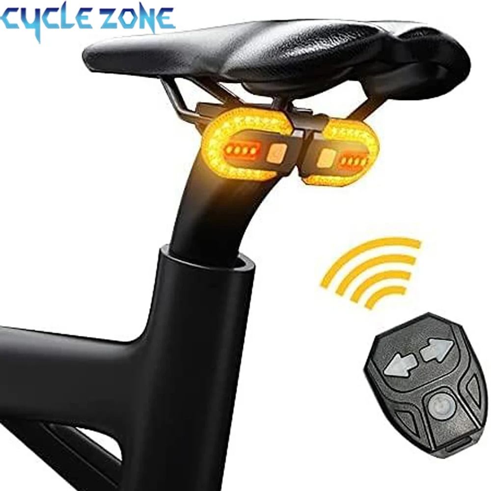 Wireless Bike Turn Signal Rear Light HighIntensity LED USB Rechargeable Tail Light For MTB Road 0