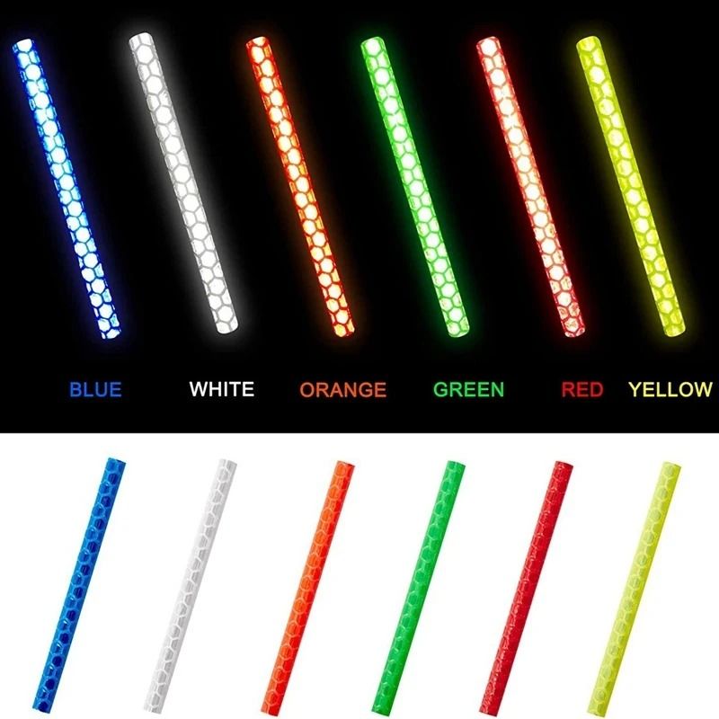 12Piece Bicycle Spoke Reflective Strips HighVisibility DIY Safety Reflector Kit For MTB Road Whee 0