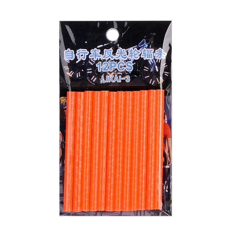 12Piece Bicycle Spoke Reflective Strips HighVisibility DIY Safety Reflector Kit For MTB Road Whee 12