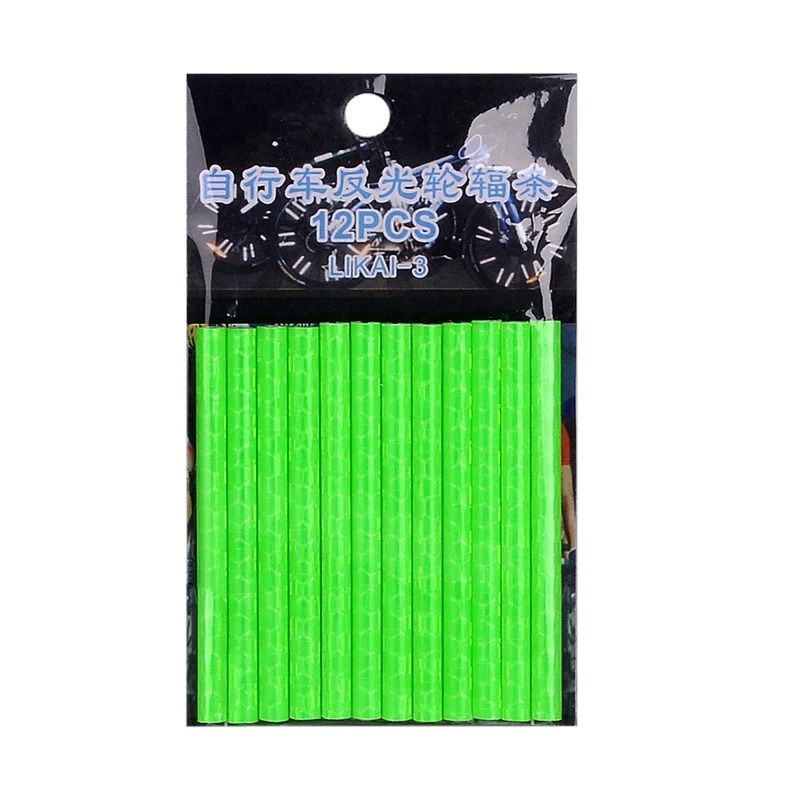12Piece Bicycle Spoke Reflective Strips HighVisibility DIY Safety Reflector Kit For MTB Road Whee 6