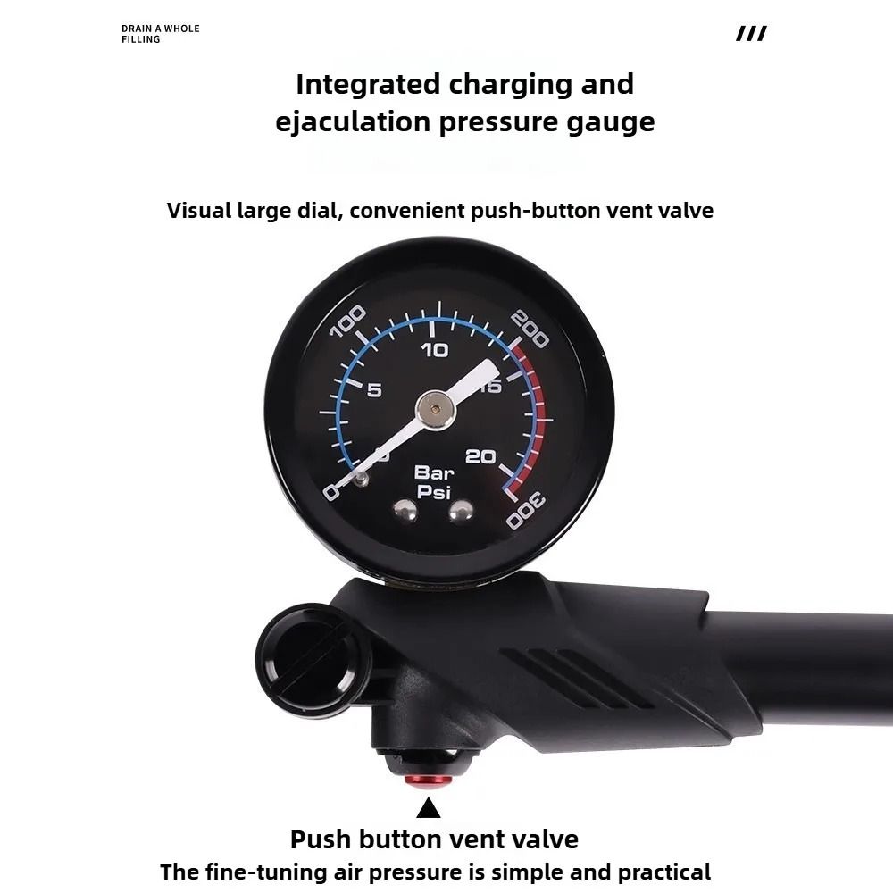 ESLNF 300PSI HighPressure Shock Pump Professional Suspension Pump For MTB Fork Rear Shocks 2