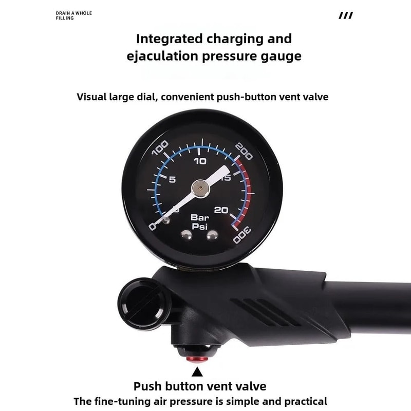 ESLNF 300PSI HighPressure Shock Pump Professional Suspension Pump For MTB Fork Rear Shocks 2