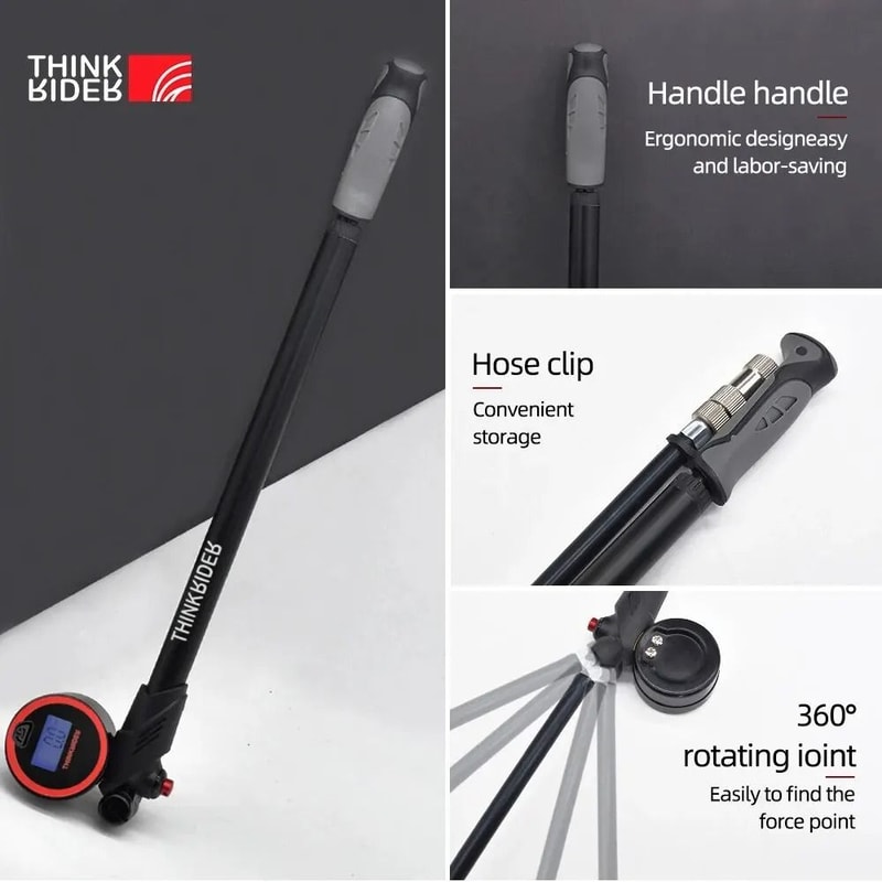 ThinkRider 300PSI Digital Suspension Shock Pump Professional HighPressure Pump For MTB Fork Air S 5