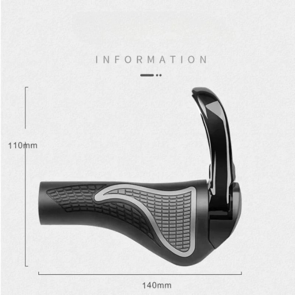 Ergonomic ShockAbsorbing Mountain Bike Grips AntiSlip Rubber Horn Grips With Bilateral Locking Sys 2