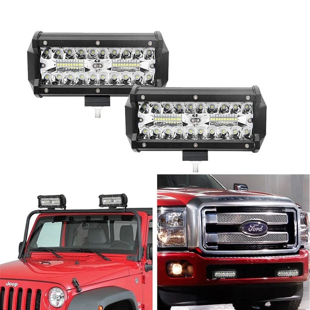 HeavyDuty LED Work Light Bar 12V24V HighIntensity Offroad Spotlights For Trucks Tractors Boats SU 1