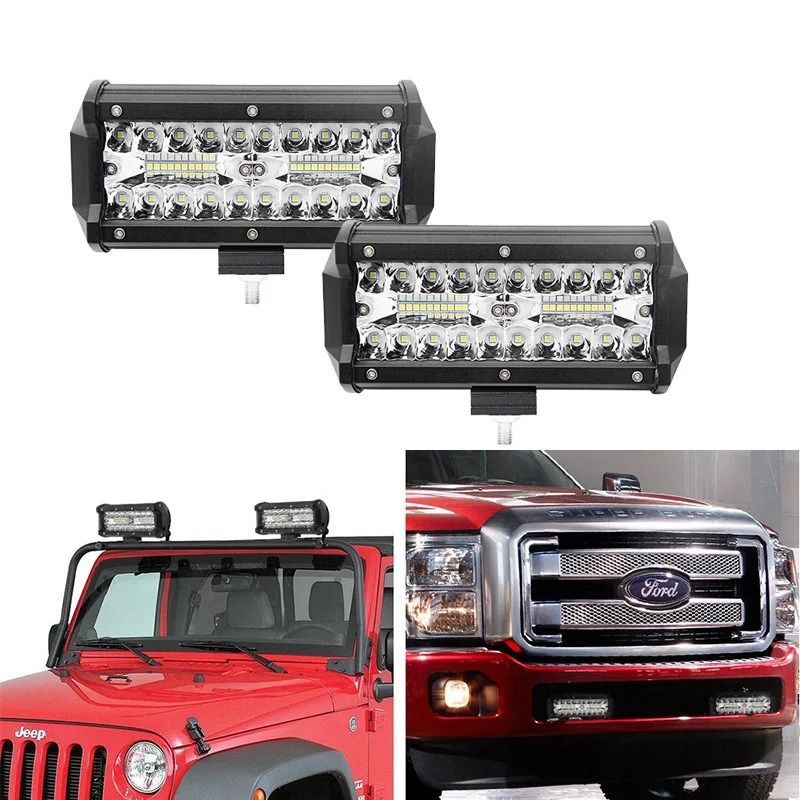 HeavyDuty LED Work Light Bar 12V24V HighIntensity Offroad Spotlights For Trucks Tractors Boats SU 1