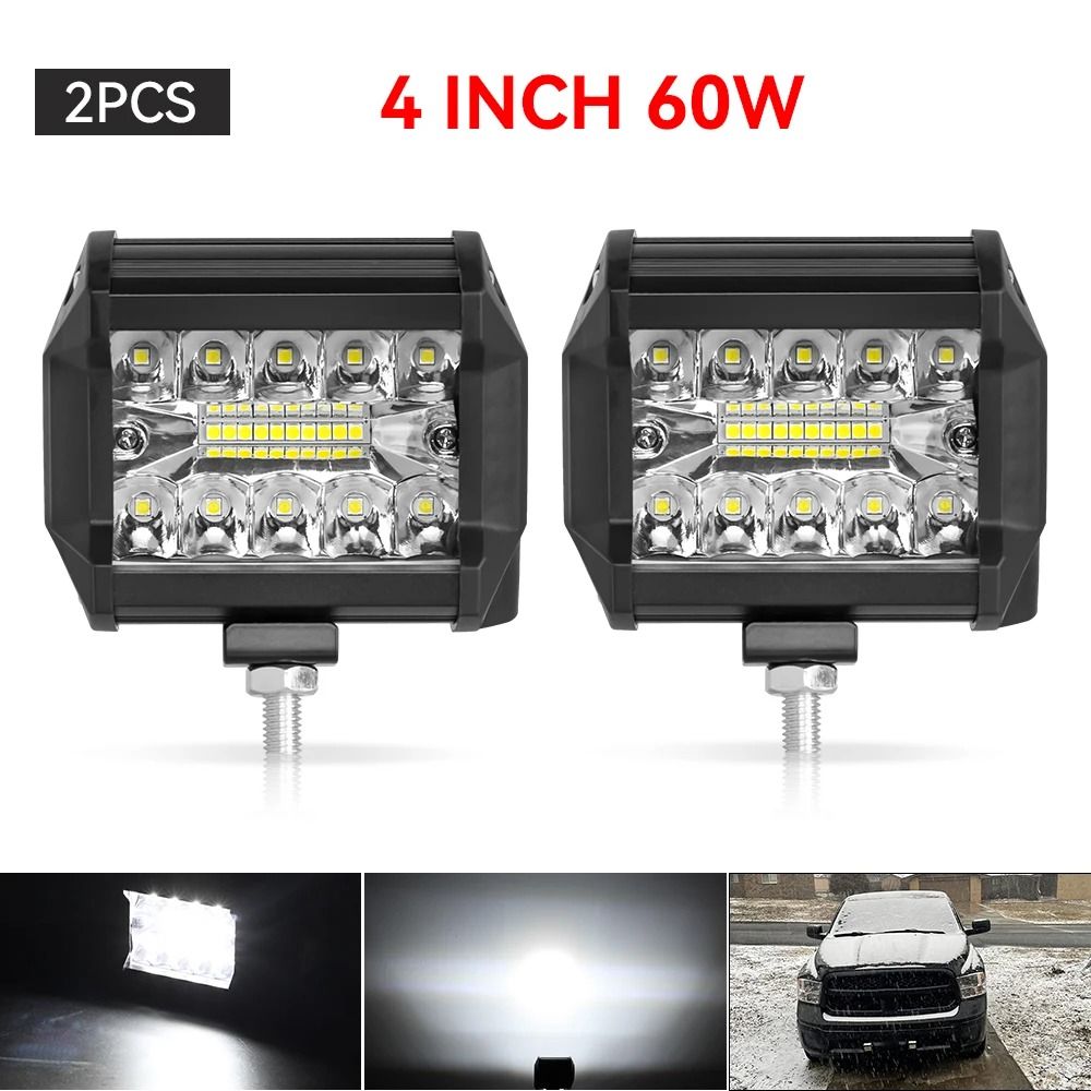 HeavyDuty LED Work Light Bar 12V24V HighIntensity Offroad Spotlights For Trucks Tractors Boats SU 9