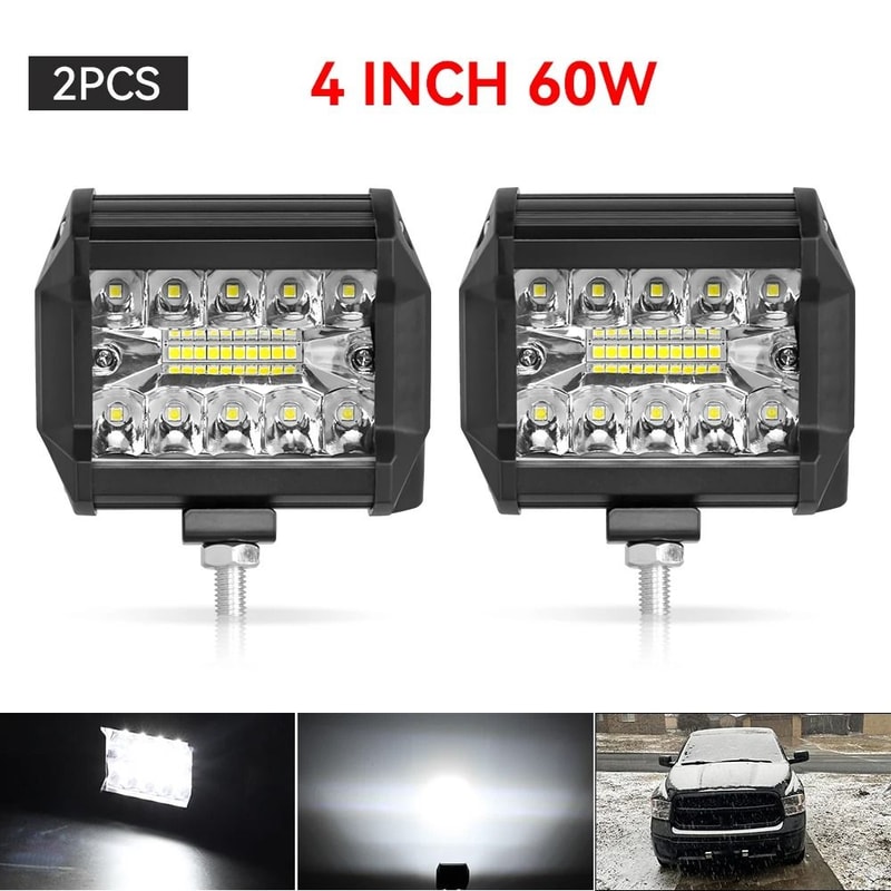 HeavyDuty LED Work Light Bar 12V24V HighIntensity Offroad Spotlights For Trucks Tractors Boats SU 9