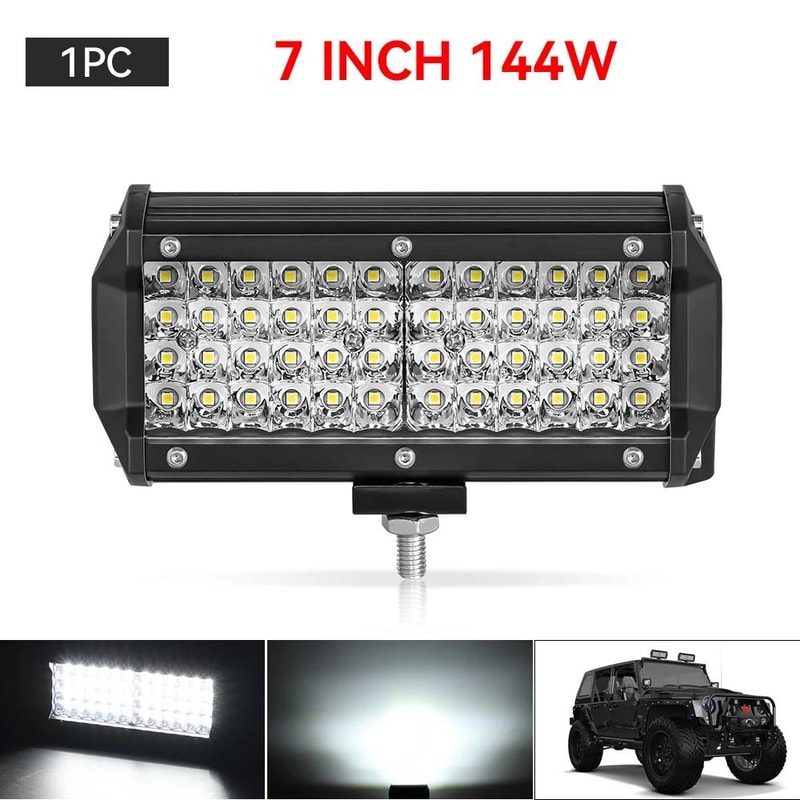 HeavyDuty LED Work Light Bar 12V24V HighIntensity Offroad Spotlights For Trucks Tractors Boats SU 11