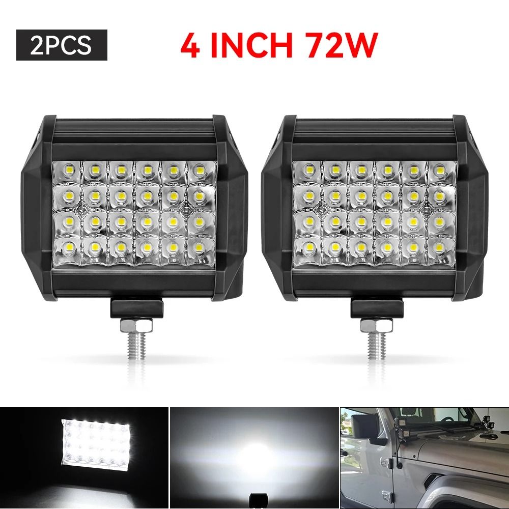 HeavyDuty LED Work Light Bar 12V24V HighIntensity Offroad Spotlights For Trucks Tractors Boats SU 12