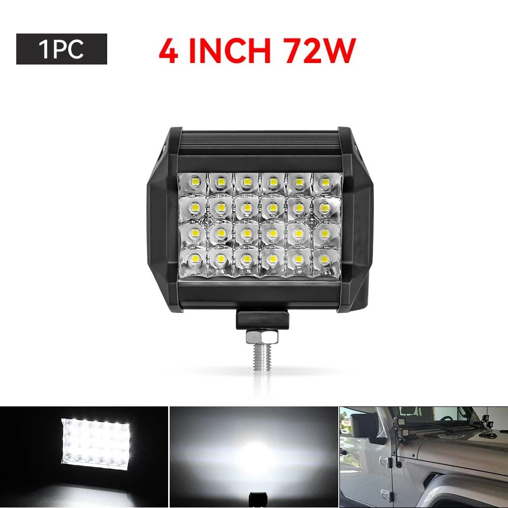 HeavyDuty LED Work Light Bar 12V24V HighIntensity Offroad Spotlights For Trucks Tractors Boats SU 13