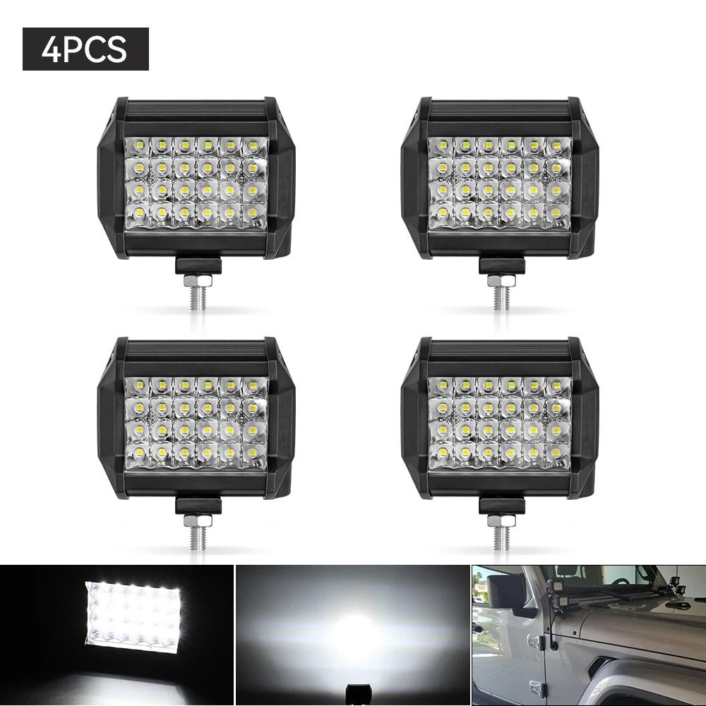 HeavyDuty LED Work Light Bar 12V24V HighIntensity Offroad Spotlights For Trucks Tractors Boats SU 15