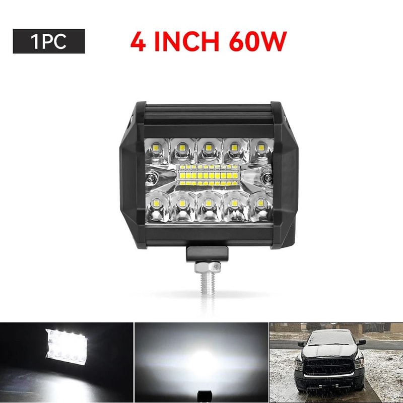 HeavyDuty LED Work Light Bar 12V24V HighIntensity Offroad Spotlights For Trucks Tractors Boats SU 6