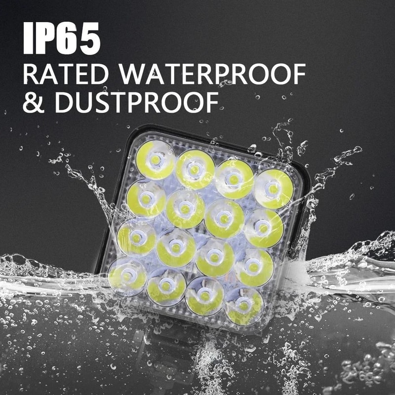 48W HighIntensity Mini LED Work Light IP65 Waterproof Spotlight For OffRoad Jeep Truck 4
