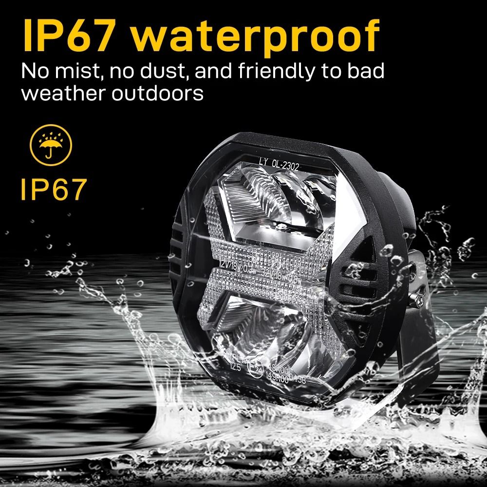 4Inch HighIntensity LED Offroad Work Light Amber DRL Driving Light Spotlight For 4x4 Trucks Trac 3